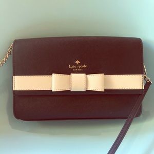 Kate Spade Crossbody Bow Purse black and white